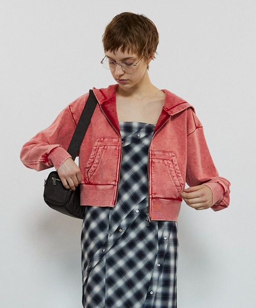 MAISON SPECIAL フロントジップショートパーカー MAISON SPECIAL パーカー Double Pocket Short Hoodie/ダブル