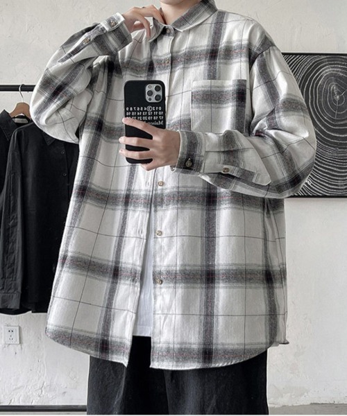 NEW GENTLEMAN シャツ ジェシー チェック オーバーサイズシャツ