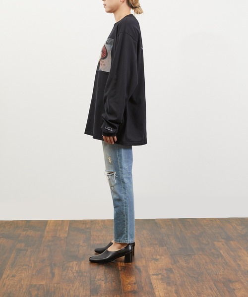 tシャツ JANESMITH ジェーンスミス / TIM BARBER hot knives L/S L-SHIRT グラフィックプリントビッグシルエ JANESMITH tシャツ ジェーンスミス / TIM BARBER hot knives L/S