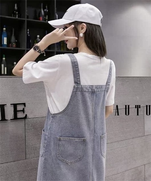 FREE STYLISTS ワンピース バックスリット 前後2wayファスナーデニム