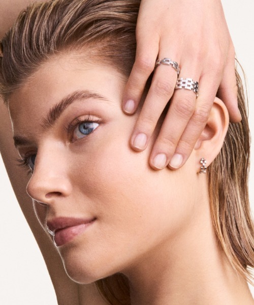 ピアス 3-Link Earrings レーディスピアス ローズゴールド／シルバー／ゴールド レディース メンズの画像