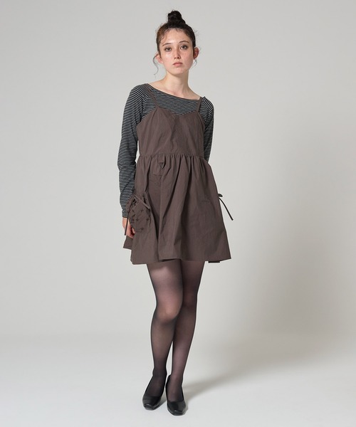 ラウンドネック ヘムフリルキャミワンピース TINA：JOJUN ラウンドネック ヘムフリルキャミワンピース TINA：JOJUN