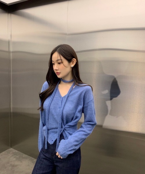 ALMO カーディガン 「LAMPOON」ストールセットカーディガン レディース