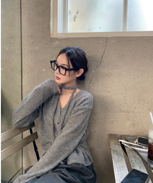 カーディガンセット ALMO カーディガン 「LAMPOON」ストールセットカーディガン レディース