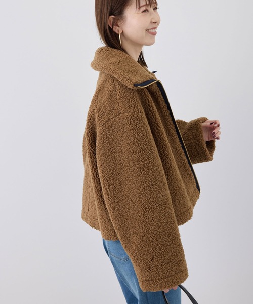 新品 140 ロペピクニック ファー切り替えムートンコート アウター ジャケット ROPE' PICNIC ムートンコート ボアコート 「KIDS」ボアコート