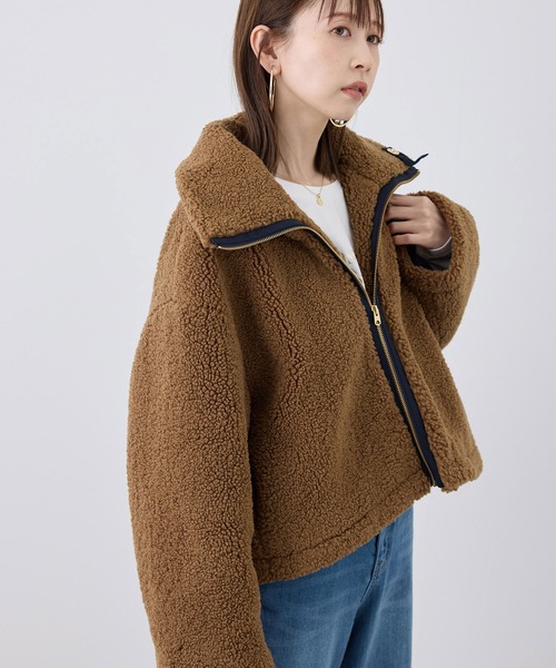 ROPE' PICNIC ムートンコート ボアコート ジップボアブルゾン