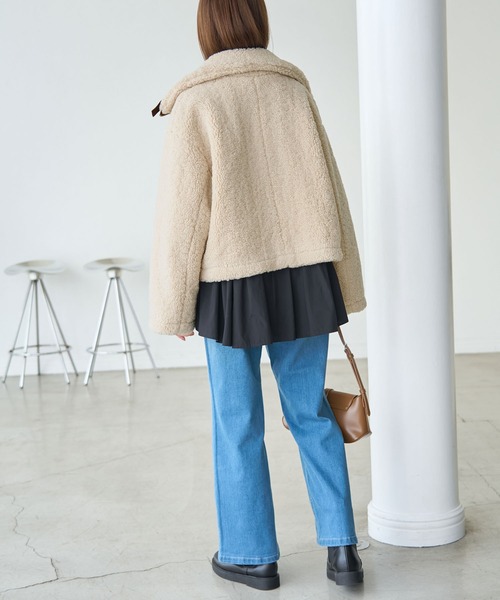 ROPE' PICNIC ムートンコート ボアコート ジップボアブルゾン
