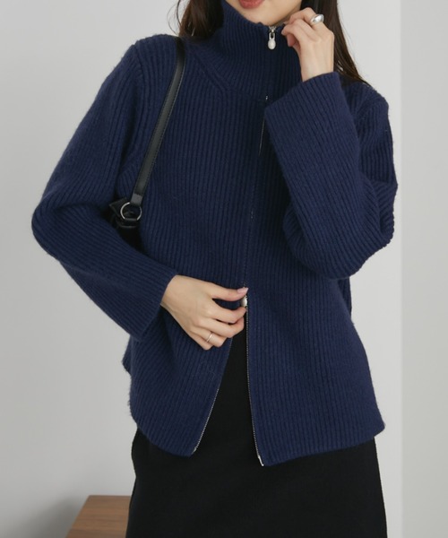 Aunt Marie's（アントマリーズ） ニット セーター リブジップ