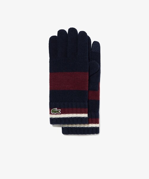 LACOSTE（ラコステ） 手袋 カラーブロックニットグローブ