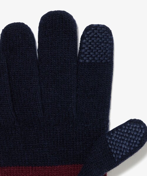 LACOSTE（ラコステ） 手袋 カラーブロックニットグローブ