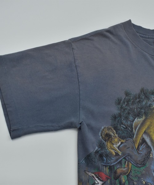 90s USA製 ヴィンテージ アートTシャツ ビッグサイズ アニマルプリント ビッグサイズ 90年代 ヴィンテージ くま USA アニマル 両面