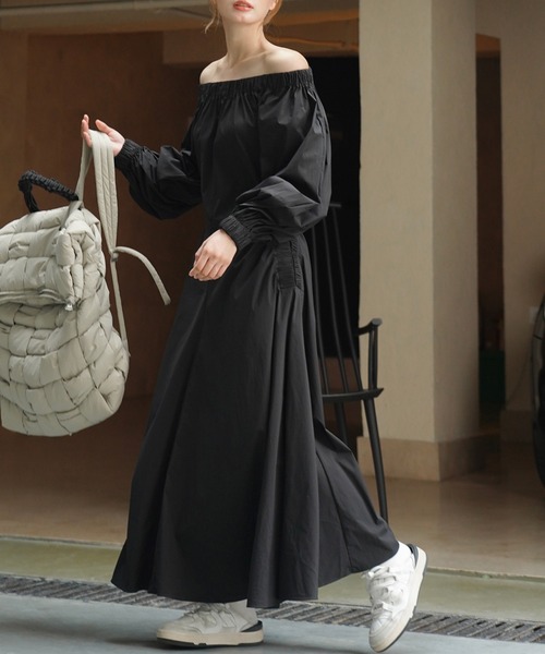 SUWDEE ワンピース off shoulder volume sleeve one piece : ZOZOTOWN
