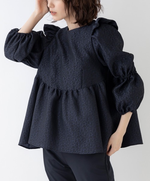 SONO ブラウス　ネイビー Sono 「Sono」 7分袖ブラウス 1 ネイビー レディース : ZOZOTOWN