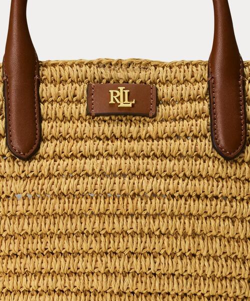 LAUREN RALPH LAUREN☆Brie 22 ストロー トートバッグ♪送料込 LAUREN RALPH トートバッグ ウーブン ストロー ミディアム Brie