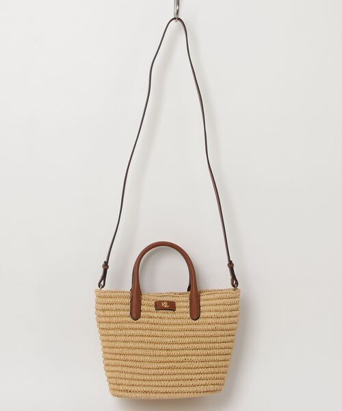 LAUREN RALPH LAUREN☆Brie 22 ストロー トートバッグ♪送料込 LAUREN RALPH トートバッグ ウーブン ストロー ミディアム Brie