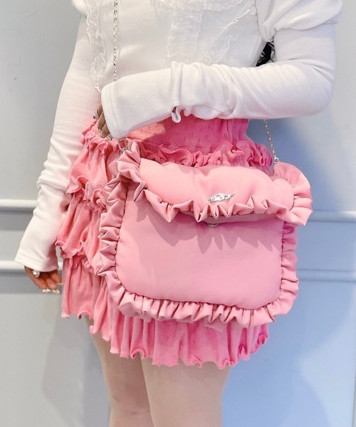 新品未使用　lilLilly　バッグ lilLilly ショルダーバッグ バッグ フリルバッグ レディース