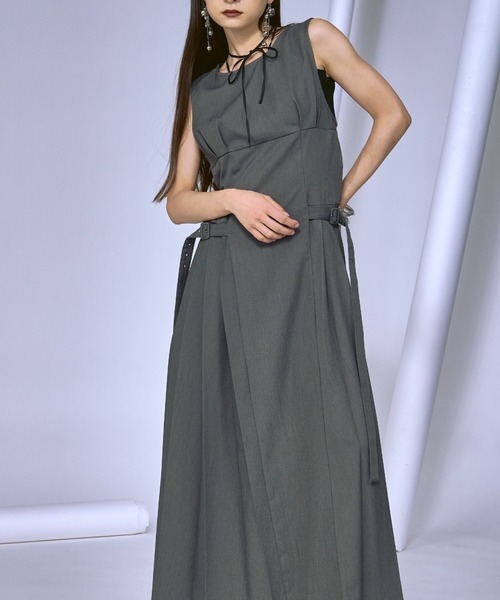 Ezick ワンピース simple sleeveless プリーツワンピース