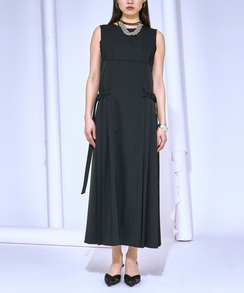Ezick ワンピース simple sleeveless プリーツワンピース