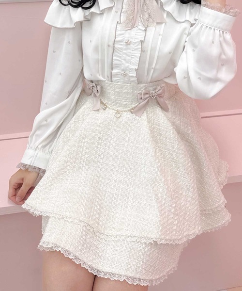 ROJITA（ロジータ） スカート ブローチチェーン付きダブルフレア