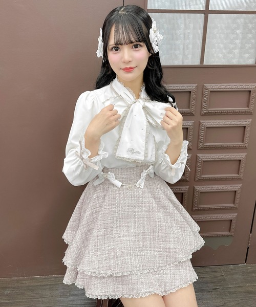 ROJITA（ロジータ） スカート ブローチチェーン付きダブルフレア