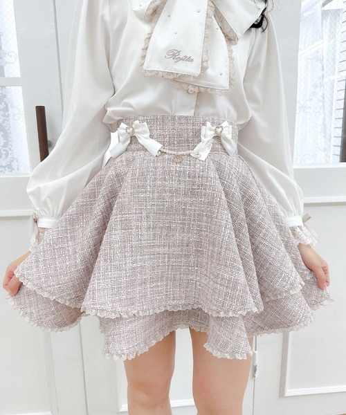 ROJITA（ロジータ） スカート ブローチチェーン付きダブルフレア