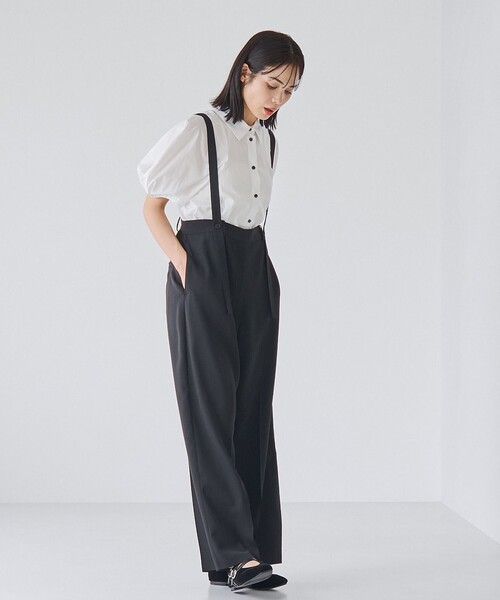 RONEL サロペット オーバーオール ハイウエストサスペンダー