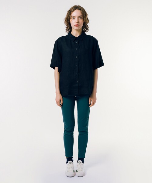 LACOSTE 「LACOSTE」 半袖シャツ 38 ヘザーグレー レディース
