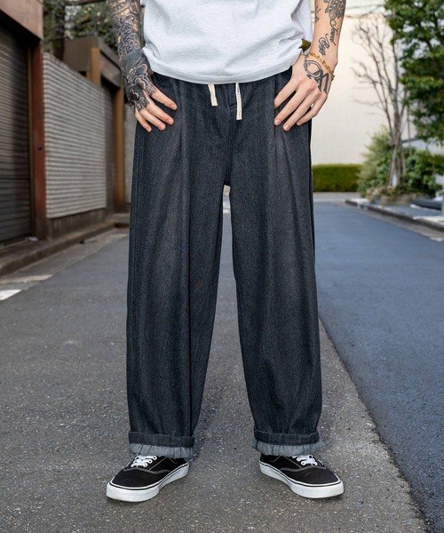 Subciety ジーンズ Light denim wide pants メンズ レディース