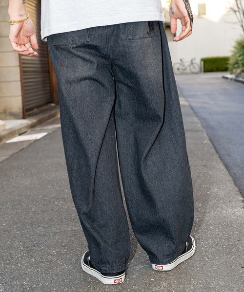 る。様 Subciety ジーンズ Light denim wide pants メンズ レディース