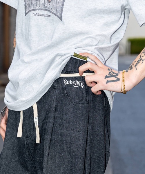 Subciety（サブサエティ） ジーンズ Light denim wide pants メンズ