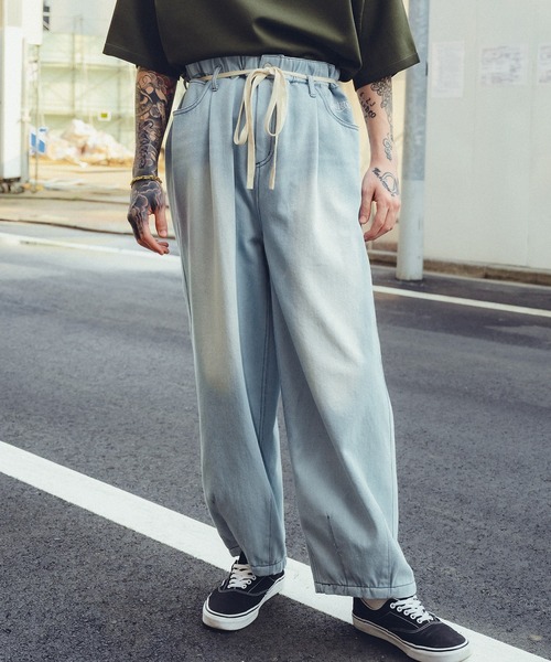 Subciety（サブサエティ） ジーンズ Light denim wide pants メンズ