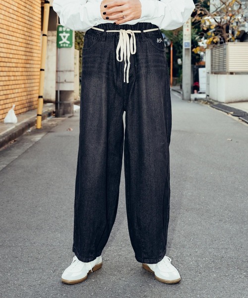 Subciety（サブサエティ） ワイドパンツ ジーンズ Light denim wide
