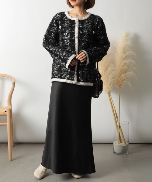 「MAISON BREEZE」 ノーカラージャケット FREE ブラック レディース_画像9