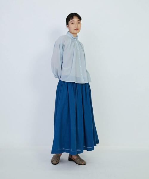 ブラウス シャツ コットンボイルワッシャーフリルカラーブラウス レディース LOISIR ブラウス シャツ コットンボイルワッシャーフリルカラー