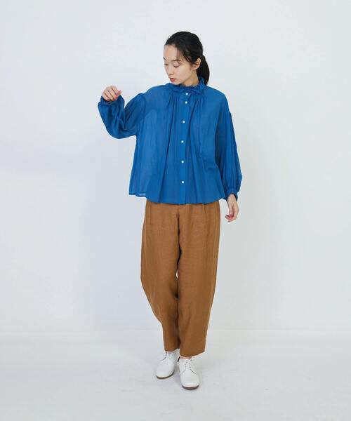 ブラウス シャツ ツイルワッシャーレースアップブラウス レディース Dot＆Stripes CHILD WOMAN（ドットアンドストライプス