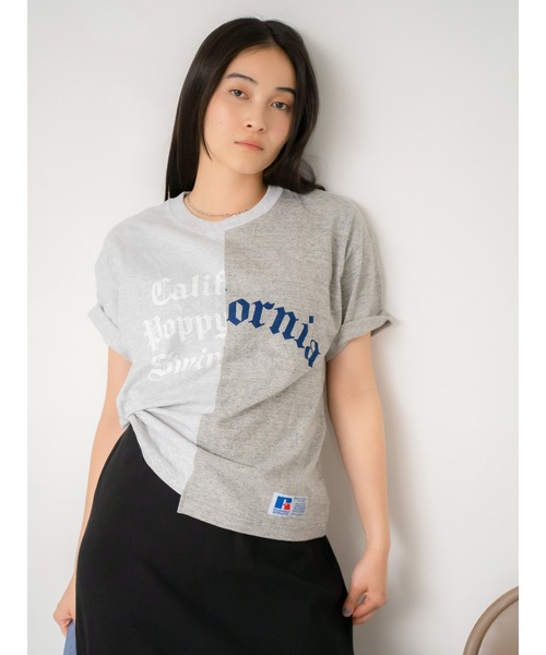 tシャツ RUSSELL別注 リメイクロゴTee レディース