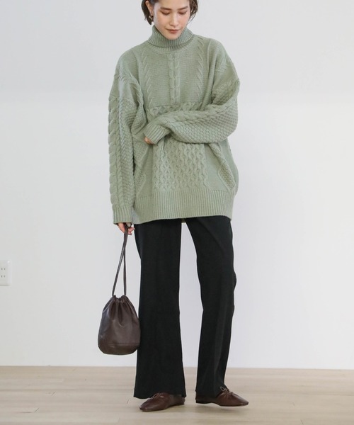 「select MOCA」 タートルネックニット FREE アイボリー レディース_画像2