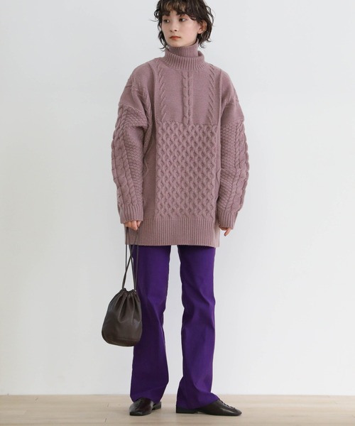 「select MOCA」 タートルネックニット FREE アイボリー レディース_画像3