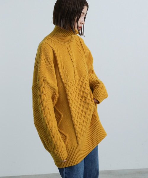 「select MOCA」 タートルネックニット FREE アイボリー レディース_画像9