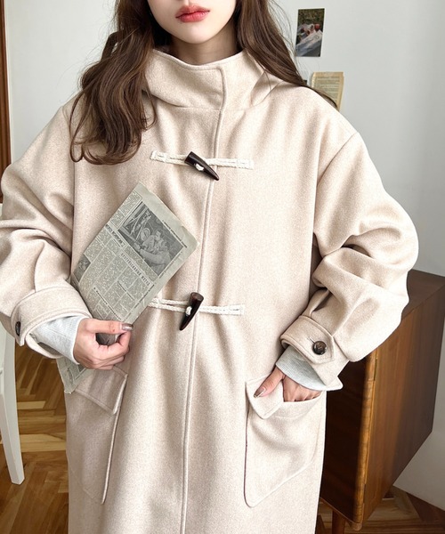 「moment+」 ダッフルコート L ベージュ系その他 レディース_画像2