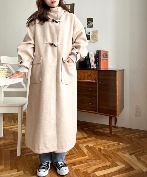 「moment+」 ダッフルコート L ベージュ系その他 レディース_画像5