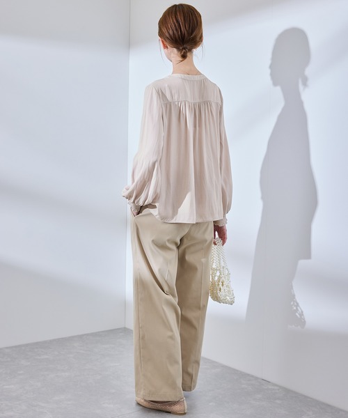 ROPE' PICNIC（ロペ ピクニック） ブラウス シャツ 割繊ギャザー