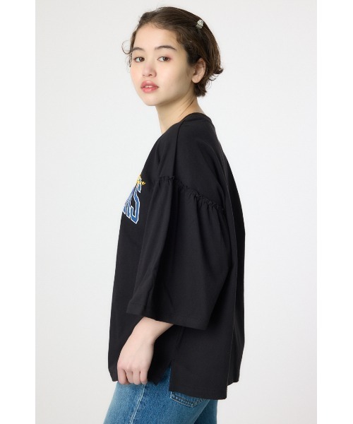 【大人かわいい】新品　フリル　チェーンプリントカットソー黒　r71 RODEO CROWNS WIDE BOWL tシャツ アソートグラフィックフリル袖