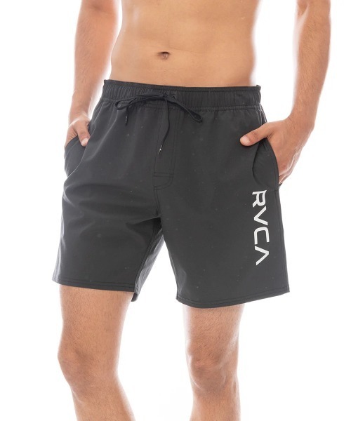 新品　25年春夏 RVCAルーカ　水陸両用ボードショーツ　黒 L RVCA 水着 メンズ ELASTIC BS ボードショーツ 「2025年春夏