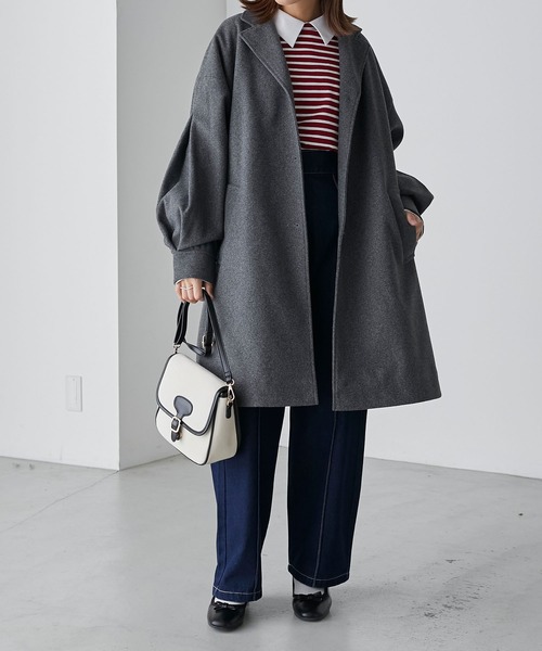 「BONLECILL」 チェスターコート FREE チャコール レディース_画像4