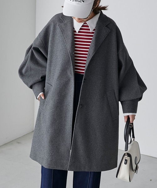 「BONLECILL」 チェスターコート FREE チャコール レディース_画像8