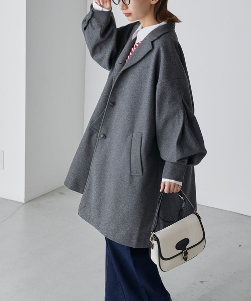 「BONLECILL」 チェスターコート FREE チャコール レディース_画像9