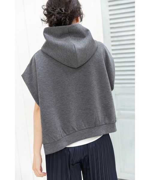 イレギュラーヘムフードプルオーバー　オズモーシス OSMOSIS tシャツ イレギュラーヘムフードプルオーバー