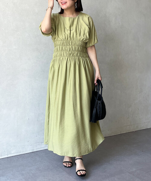 Chez toi（シェトワ） ワンピース ウエストシャーリングワンピース