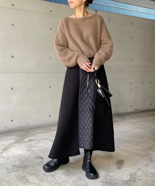 DOUDOU フレアスカート　ブラック DouDou（ドゥドゥ） フレアスカート FREE ブラック レディース